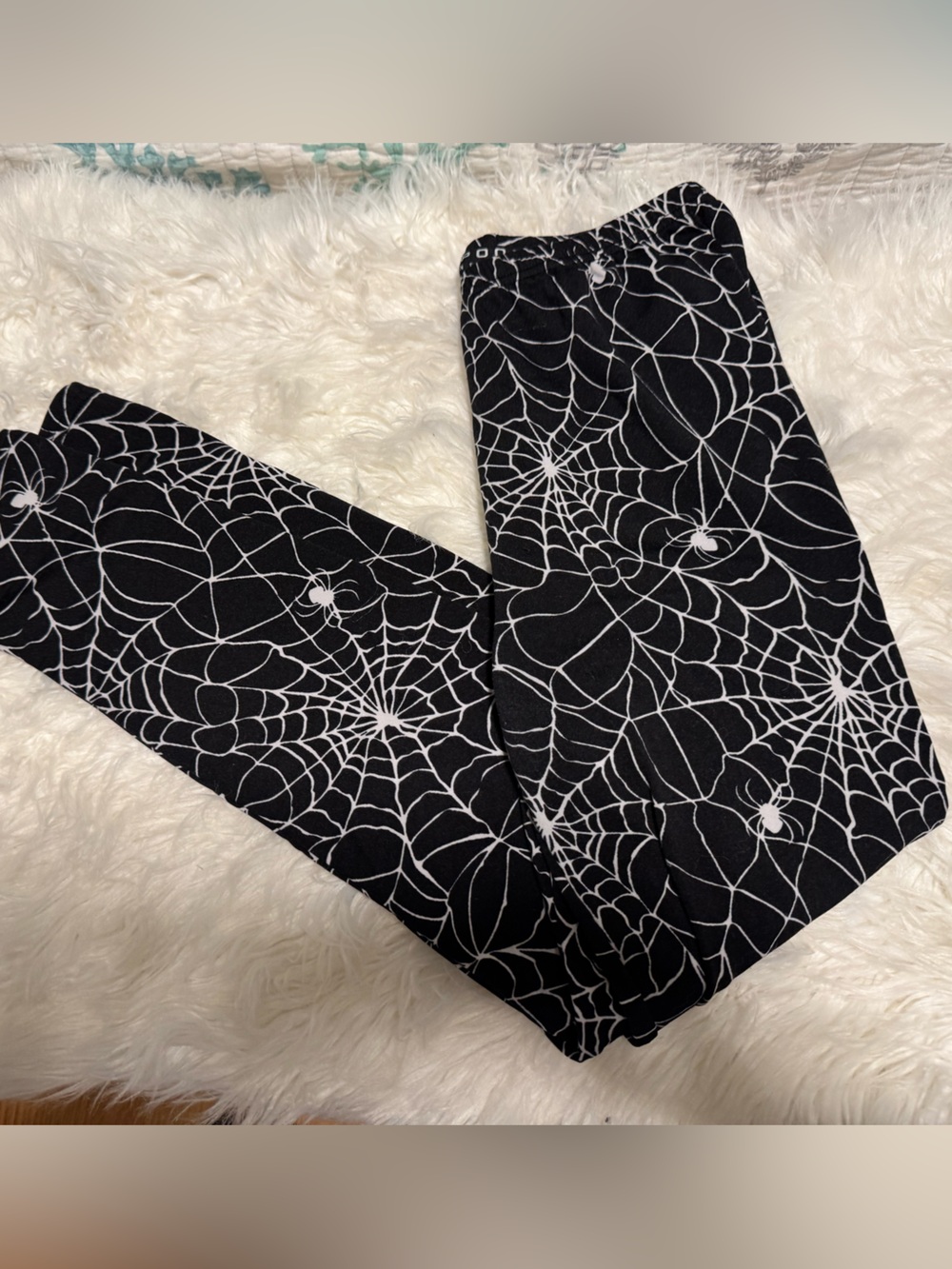 Poof New York Halloween spiderweb spider leggings s/m